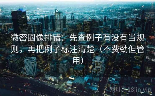 微密圈像排错：先查例子有没有当规则，再把例子标注清楚（不费劲但管用）