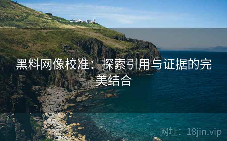 黑料网像校准：探索引用与证据的完美结合
